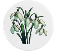 Azeeda 58mm 'Wild Snowdrop Flowers' Medium Button Pin Badge (BB00159258)