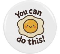 Azeeda 58mm 'You Can Do This with Cute Fried Egg' Medium Button Pin Badge (BB00151953)