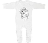Azeeda 6-12 Month 'German Shepherd Dog GSD' Baby Romper Jumpsuit/Sleep Suit (SS00113864)