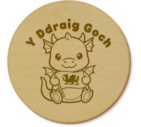 Azeeda 6 x 'Baby Welsh Dragon' Round Coasters (CR00234873)