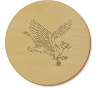 Azeeda 6 x 'Griffin' 95mm Round Wooden Coasters (CR00004305)