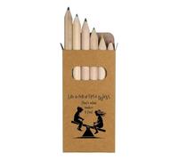 Azeeda 6 x 'Life's Full Of Ups & Downs' Short 85mm Pencils/Coloured Pencil Set (PE00083560)