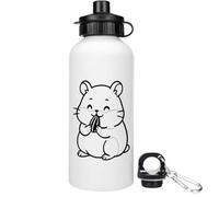 Azeeda 600ml 'Greedy Hamster' Reusable Water/Drinks Bottle (WT00093460)