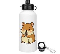Azeeda 600ml 'Greedy Hamster' Reusable Water/Drinks Bottle (WT00093462)
