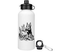 Azeeda 600ml 'Scottish Terrier with Scottish Thistle' Reusable Water/Drinks Bottle (WT00107308)