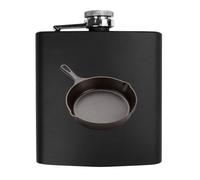 Azeeda 6oz (170ml) 'Cast Iron Skillet' Pocket Hip Flask (HP00044577)