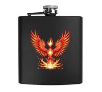 Azeeda 6oz (170ml) 'Phoenix Rising from Flames' Pocket Hip Flask (HP00044304)