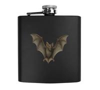 Azeeda 6oz (170ml) 'Scary Vampire Bat with Open Wings' Pocket Hip Flask (HP00041487)
