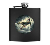 Azeeda 6oz (170ml) 'Spitfire Flying Through Thunderstorm' Pocket Hip Flask (HP00042207)