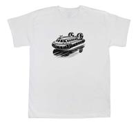 Azeeda 7-8 Years 'Speeding Hovercraft' Children's/Kid's T-Shirt (White) (TS00422654)