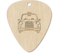 Azeeda 7 x 'Black Taxi Cab' Guitar Picks/Pendants (GP00033245)