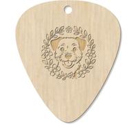 Azeeda 7 x 'Border Terrier Floral Wreath' Guitar Picks/Pendants (GP00036791)