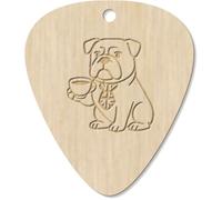 Azeeda 7 x 'British Bulldog Tea Time' Guitar Picks/Pendants (GP00035234)