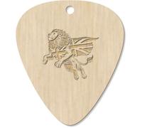 Azeeda 7 x 'British Lion Hero' Wooden Guitar Picks (GP00034311)