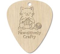 Azeeda 7 x 'Crafty Cat' Guitar Picks/Pendants (GP00035269)
