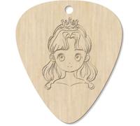 Azeeda 7 x 'Cute Princess Portrait' Guitar Picks/Pendants (GP00032521)