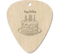 Azeeda 7 x 'Happy Birthday Cake with Candles' Guitar Picks/Pendants (GP00032867)