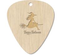Azeeda 7 x 'Happy Halloween Witch on Broom' Guitar Picks/Pendants (GP00032957)
