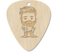 Azeeda 7 x 'Hipster Chibi Man' Guitar Picks/Pendants (GP00034388)