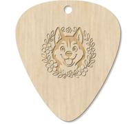 Azeeda 7 x 'Husky Floral Wreath' Guitar Picks/Pendants (GP00036790)