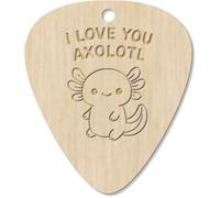 Azeeda 7 x 'I Love You Axolotl' Guitar Picks/Pendants (GP00035251)