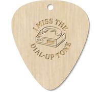 Azeeda 7 x 'I Miss The Dial-Up Tone' Wooden Guitar Picks (GP00035047)
