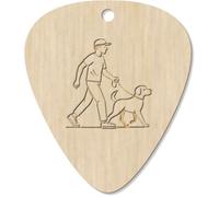 Azeeda 7 x 'Man And Dog Walking' Guitar Picks/Pendants (GP00035777)