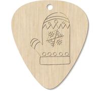 Azeeda 7 x 'Mitten & Snowflake' Guitar Picks/Pendants (GP00036458)