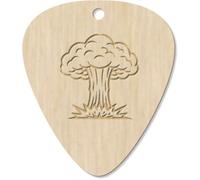 Azeeda 7 x 'Mushroom Cloud' Wooden Guitar Picks (GP00039165)
