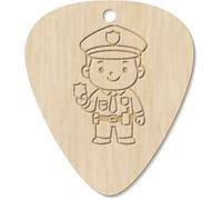 Azeeda 7 x 'Police Man Hero' Wooden Guitar Picks (GP00035470)