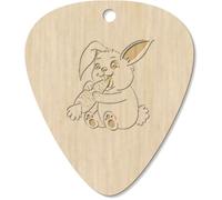 Azeeda 7 x 'Rabbit with Carrot' Guitar Picks/Pendants (GP00036617)