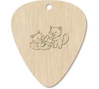 Azeeda 7 x 'Red Pandas Playing' Guitar Picks/Pendants (GP00036717)
