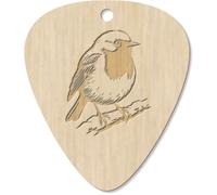 Azeeda 7 x 'Robin Bird on a Snowy Winter Branch' Guitar Picks/Pendants (GP00036699)