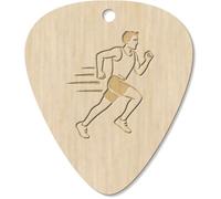 Azeeda 7 x 'Running Man Athlete' Wooden Guitar Picks (GP00035688)