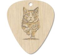 Azeeda 7 x 'Scared Cat Running' Guitar Picks/Pendants (GP00034405)