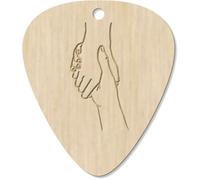 Azeeda 7 x 'Shaking Hands' Guitar Picks/Pendants (GP00036540)