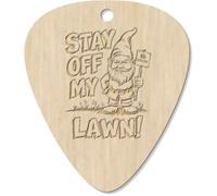 Azeeda 7 x 'Stay Off My Lawn' Wooden Guitar Picks (GP00034265)