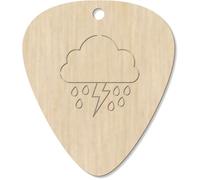 Azeeda 7 x 'Storm Cloud Outline' Wooden Guitar Picks (GP00038917)