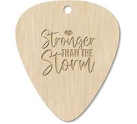 Azeeda 7 x 'Stronger Than The Storm Motivational Text' Guitar Picks/Pendants (GP00033915)