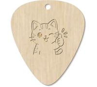 Azeeda 7 x 'Thumbs Up Cat' Wooden Guitar Picks (GP00039249)