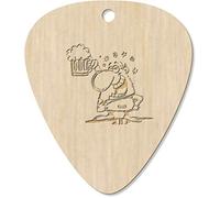 Azeeda 7 x 'Tipsy Man & Beer' Wooden Guitar Picks (GP00021935)
