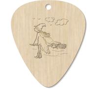 Azeeda 7 x 'Witch On A Broomstick' Guitar Picks/Pendants (GP00034247)