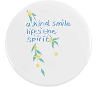 Azeeda 77mm 'A Kind Smile Lifts The Spirit' Large Button Pin Badge (BB00158721)