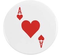 Azeeda 77mm 'Ace Of Hearts' Large Button Pin Badge (BB00149598)