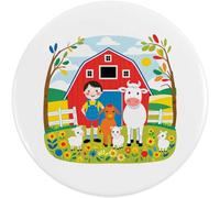 Azeeda 77mm 'Barn Animals' Large Button Pin Badge (BB00159401)