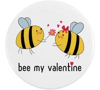 Azeeda 77mm 'Bee My Valentine' Large Button Pin Badge (BB00157881)
