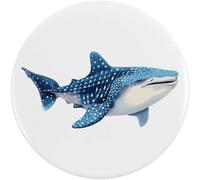 Azeeda 77mm 'Blue Whale Shark' Large Button Pin Badge (BB00155862)