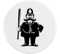 Azeeda 77mm 'British Bobby On The Beat' Large Button Pin Badge (BB00149589)