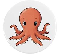 Azeeda 77mm 'Cartoon Octopus' Large Button Pin Badge (BB00161222)