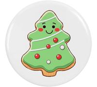 Azeeda 77mm 'Christmas Tree Cookie' Large Button Pin Badge (BB00167360)